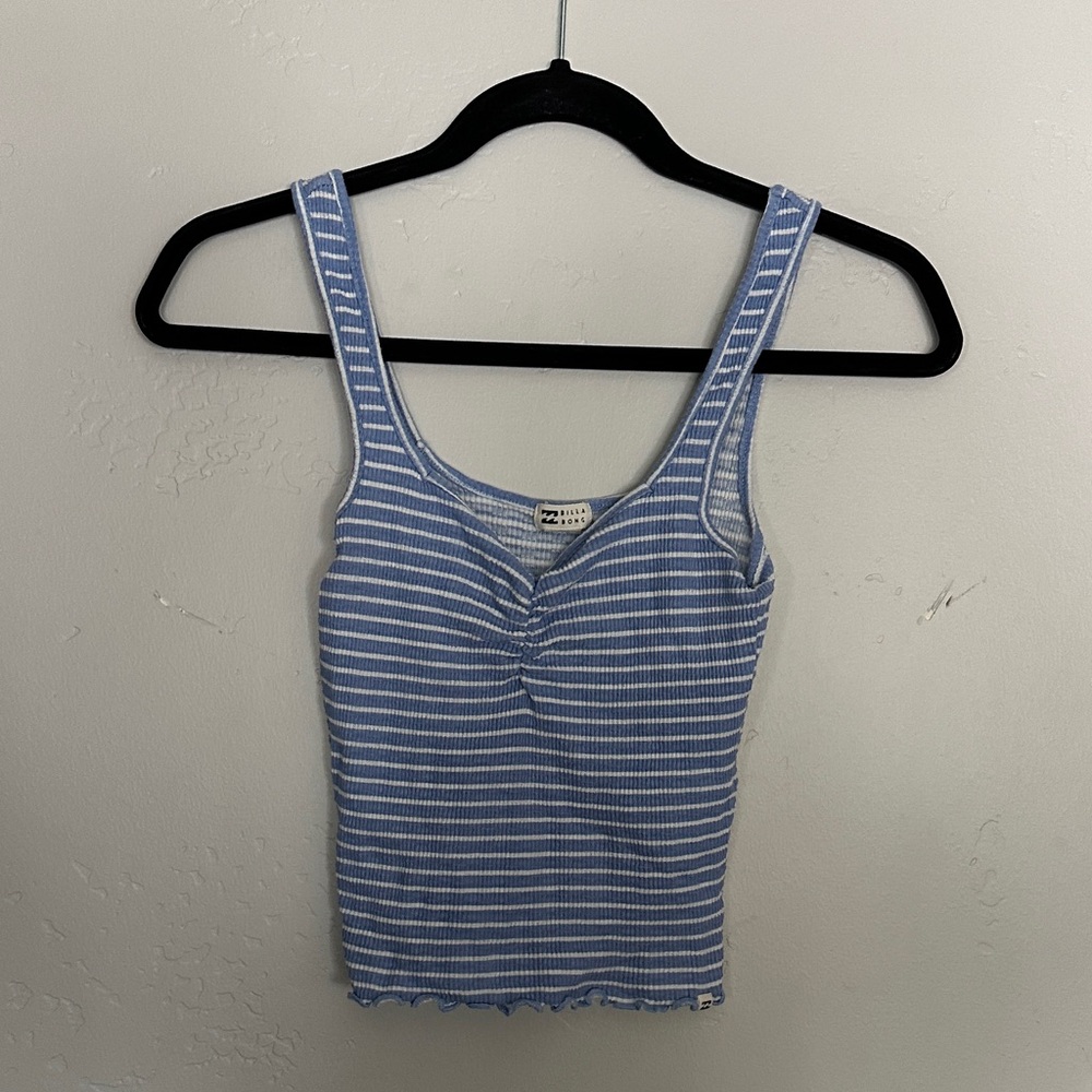 Billabong Blue and White Striped Camisole